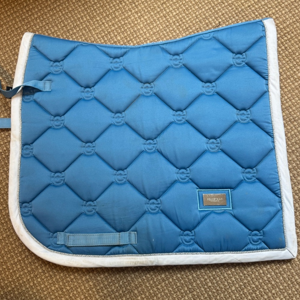 Equestrian Stockholm Parisian Blue Dressage Saddle Pad - Full (horse sized)